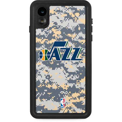 NBA Utah Jazz Grey Digi Camo iPhone XR Waterproof Case