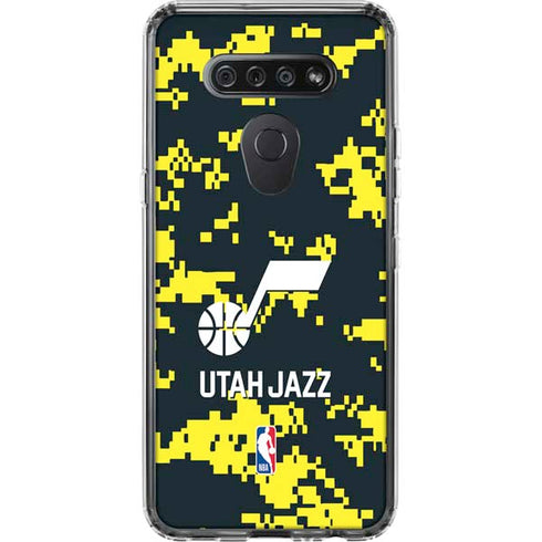 NBA Utah Jazz Grey Digi Camo LG K51/Q51 Clear Case