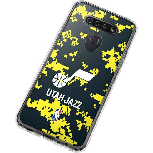 NBA Utah Jazz Grey Digi Camo LG K51/Q51 Clear Case