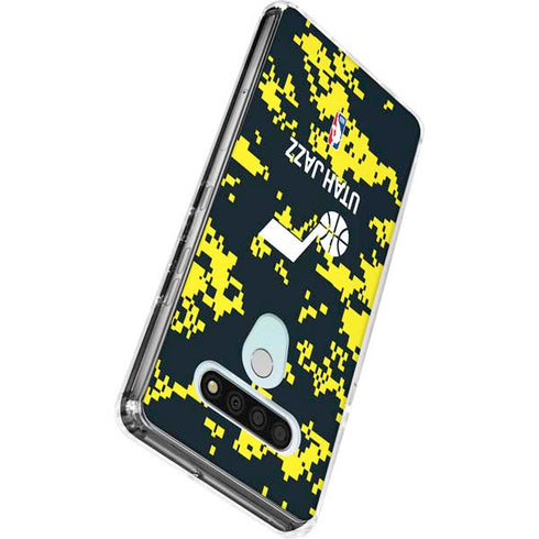 NBA Utah Jazz Grey Digi Camo LG Stylo 6 Clear Case