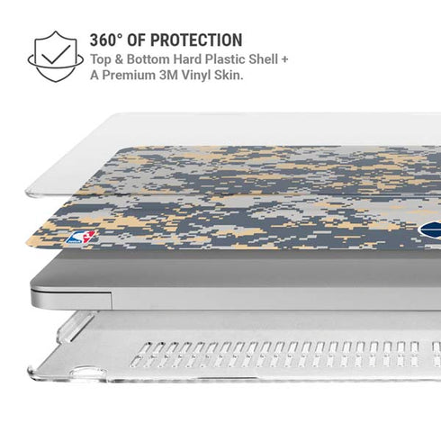 NBA Utah Jazz Grey Digi Camo MacBook Air 13in M1 (2021) Case plus Skin