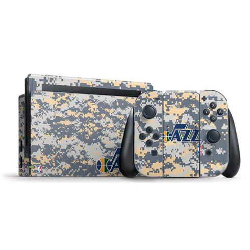 NBA Utah Jazz Grey Digi Camo Nintendo Switch Bundle Skin