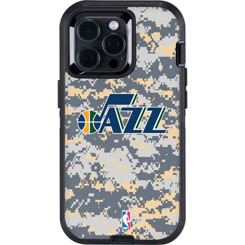 NBA Utah Jazz Grey Digi Camo Otterbox Defender iPhone Skin