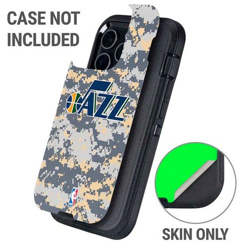 NBA Utah Jazz Grey Digi Camo Otterbox Defender iPhone Skin