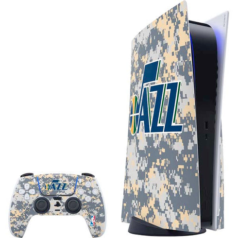 NBA Utah Jazz Grey Digi Camo PS5 Bundle Skin