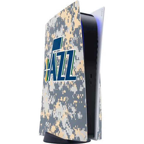 NBA Utah Jazz Grey Digi Camo PS5 Console Skin