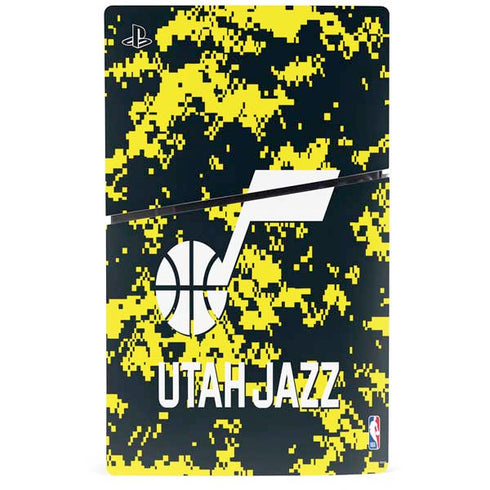 NBA Utah Jazz Grey Digi Camo PS5 Slim Disk Bundle Skin