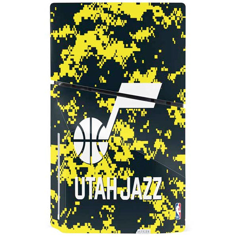 NBA Utah Jazz Grey Digi Camo PS5 Slim Disk Bundle Skin