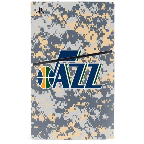 NBA Utah Jazz Grey Digi Camo PS5 Slim Digital Edition Console Skin