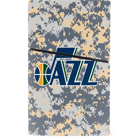 NBA Utah Jazz Grey Digi Camo PS5 Slim Digital Edition Console Skin