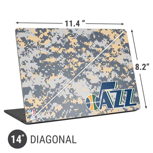 NBA Utah Jazz Grey Digi Camo Universal Laptop 14in (11.4 x 8.2in) Skin