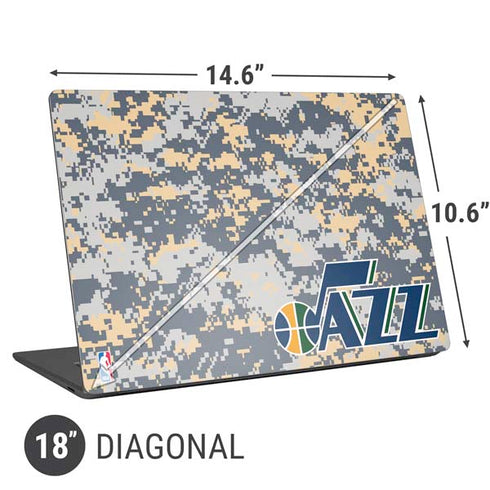 NBA Utah Jazz Grey Digi Camo Universal Laptop 18in (14.6 x 10.6in) Skin