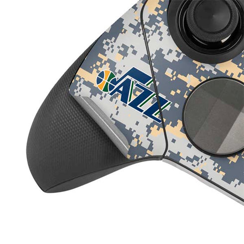 NBA Utah Jazz Grey Digi Camo Xbox Elite Wireless Controller Series 2 Skin