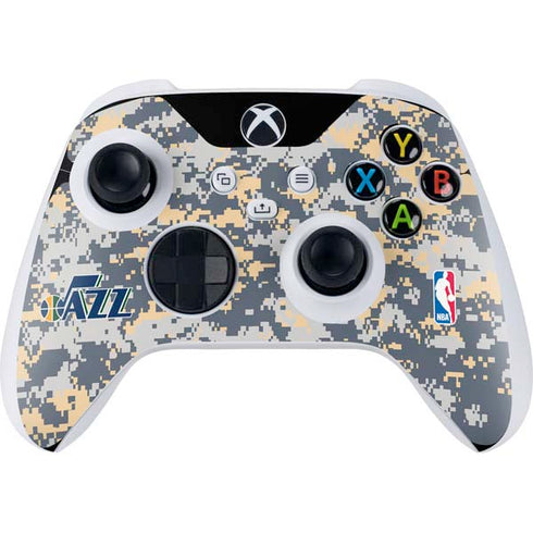 NBA Utah Jazz Grey Digi Camo Xbox Series S Controller Skin
