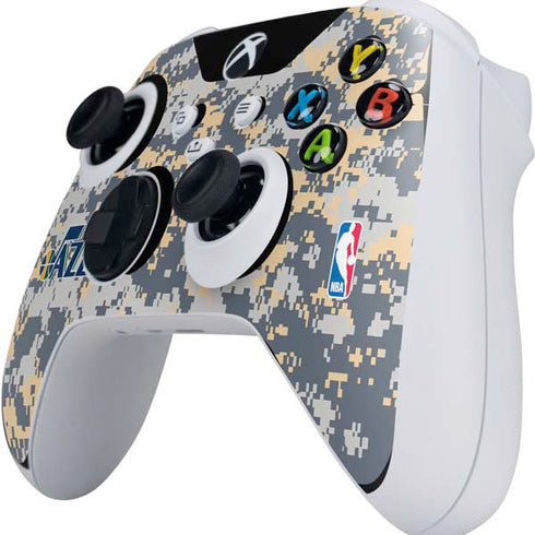 NBA Utah Jazz Grey Digi Camo Xbox Series S Controller Skin
