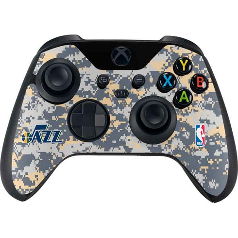 NBA Utah Jazz Grey Digi Camo Xbox Series X Controller Skin