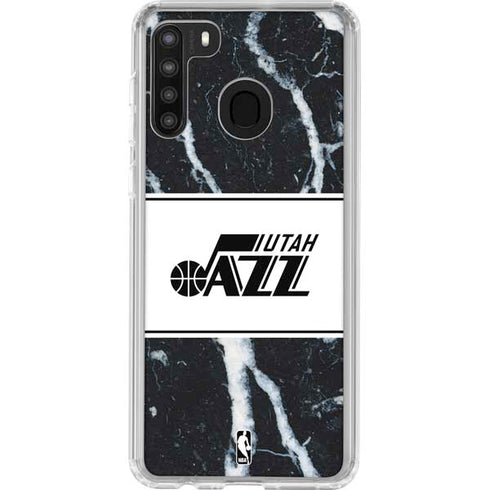 NBA Utah Jazz Marble Galaxy A21 Clear Case