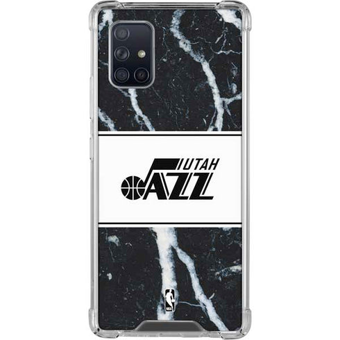 NBA Utah Jazz Marble Galaxy A71 5G Clear Case