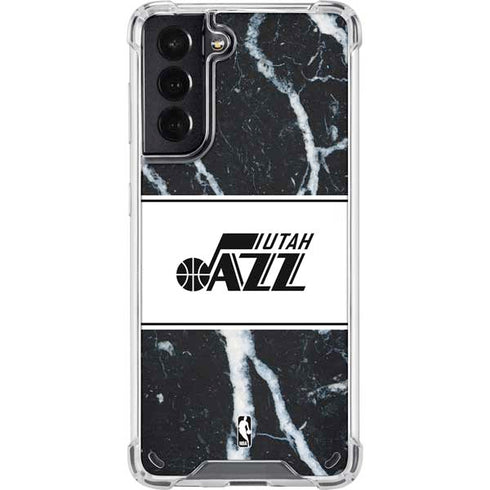 NBA Utah Jazz Marble Galaxy S21 5G Clear Case