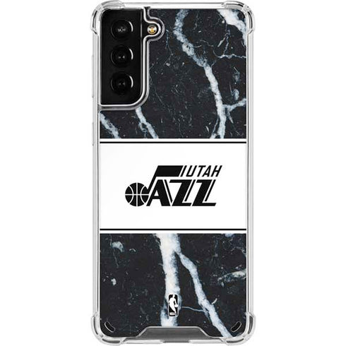 NBA Utah Jazz Marble Galaxy S21 Plus 5G Clear Case
