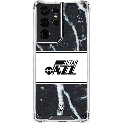 NBA Utah Jazz Marble Galaxy S21 Ultra 5G Clear Case