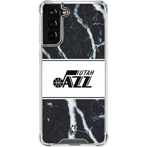NBA Utah Jazz Marble Galaxy S22 Plus Clear Case