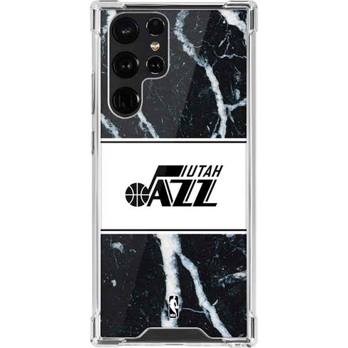 NBA Utah Jazz Marble Galaxy S22 Ultra Clear Case