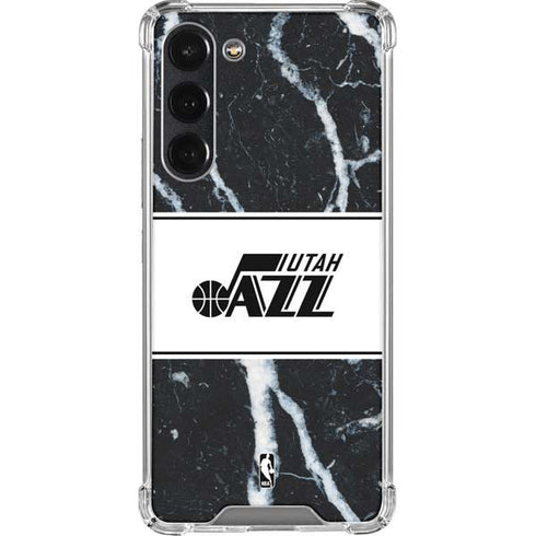 NBA Utah Jazz Marble Galaxy S23 Plus Clear Case