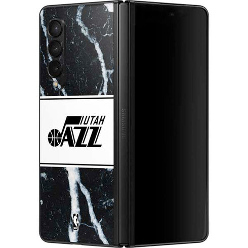 NBA Utah Jazz Marble Galaxy Z Fold3 5G Skin