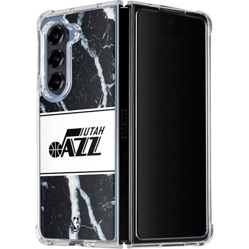 NBA Utah Jazz Marble Galaxy Z Fold5 5G Clear Case