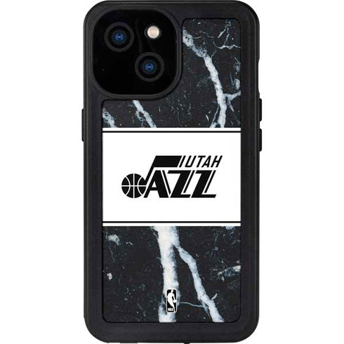 NBA Utah Jazz Marble iPhone 13 Mini Waterproof Case