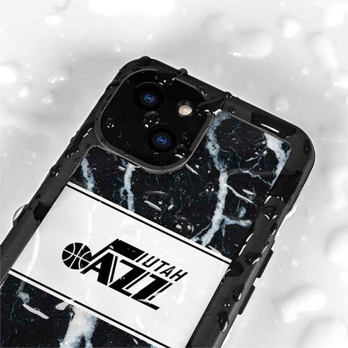 NBA Utah Jazz Marble iPhone 13 Mini Waterproof Case