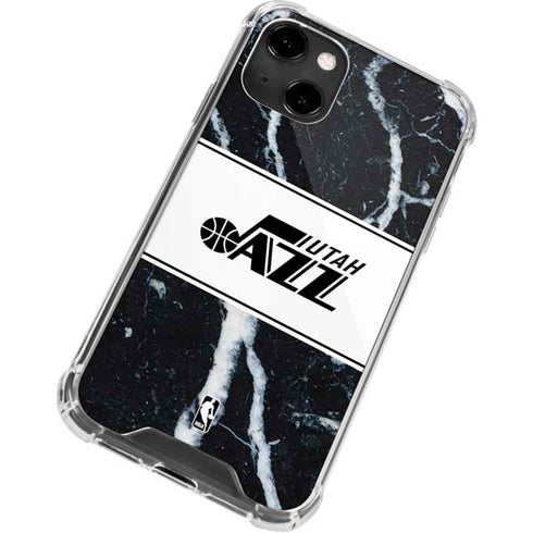 NBA Utah Jazz Marble iPhone 14 Clear Case