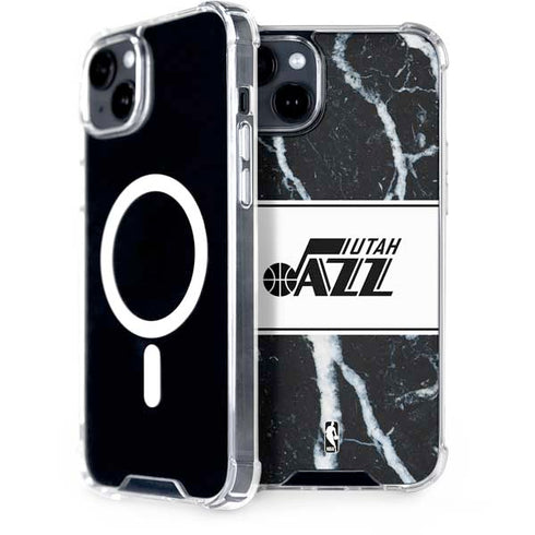 NBA Utah Jazz Marble iPhone 14 Plus MagSafe Case