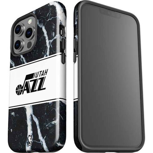 NBA Utah Jazz Marble iPhone 14 Pro Impact Case