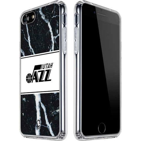 NBA Utah Jazz Marble iPhone SE (2nd & 3rd Gen) Clear Case