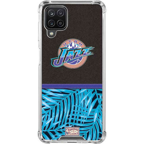 NBA Utah Jazz Retro Palms Galaxy A12 Clear Case
