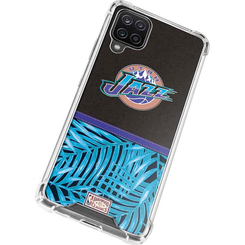 NBA Utah Jazz Retro Palms Galaxy A12 Clear Case