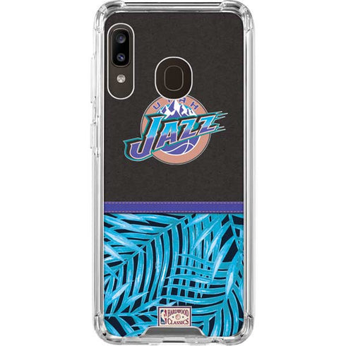 NBA Utah Jazz Retro Palms Galaxy A30 Clear Case
