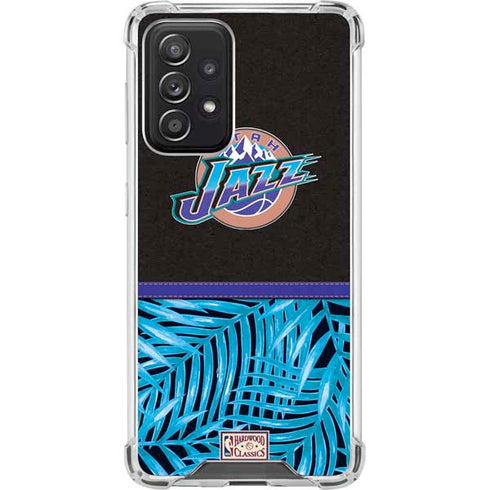NBA Utah Jazz Retro Palms Galaxy A52 5G Clear Case