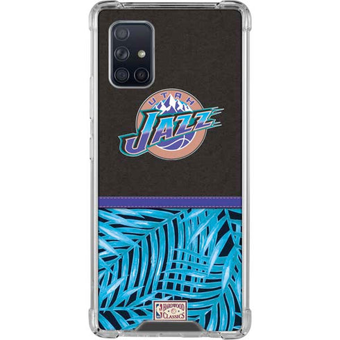 NBA Utah Jazz Retro Palms Galaxy A71 5G Clear Case