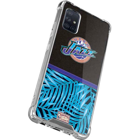 NBA Utah Jazz Retro Palms Galaxy A71 5G Clear Case