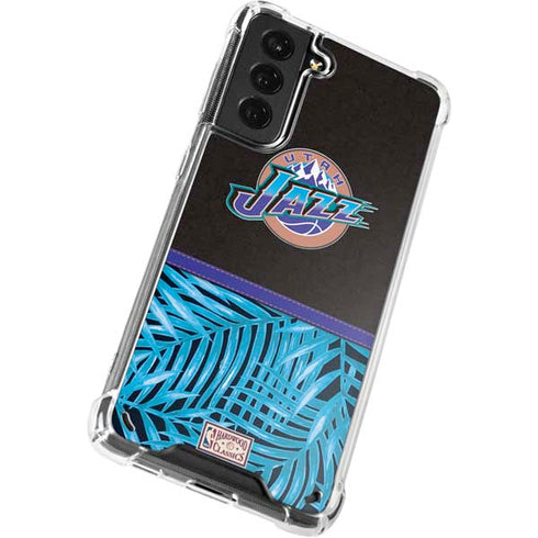 NBA Utah Jazz Retro Palms Galaxy S21 5G Clear Case