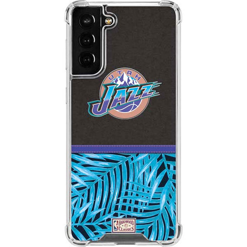 NBA Utah Jazz Retro Palms Galaxy S21 FE Clear Case