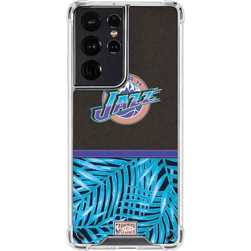 NBA Utah Jazz Retro Palms Galaxy S21 Ultra 5G Clear Case