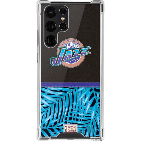 NBA Utah Jazz Retro Palms Galaxy S22 Ultra Clear Case