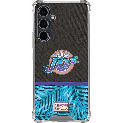 NBA Utah Jazz Retro Palms Galaxy S23 FE Clear Case
