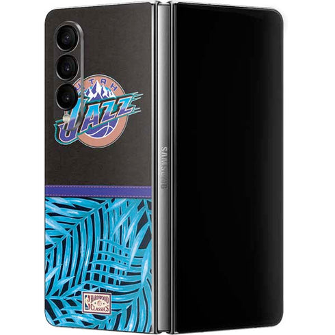 NBA Utah Jazz Retro Palms Galaxy Z Fold4 5G Skin