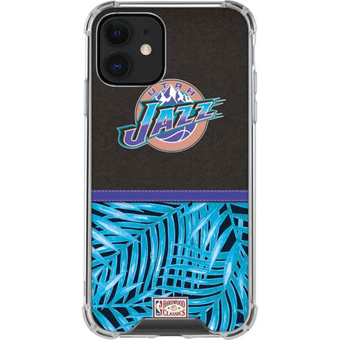 NBA Utah Jazz Retro Palms iPhone 12 Clear Case