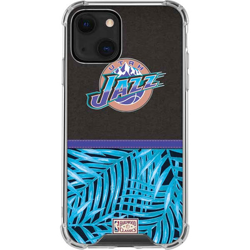NBA Utah Jazz Retro Palms iPhone 13 Mini Clear Case